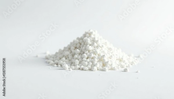 Obraz Mounds of white sugar against bright white backdrop, pure, isolated, health