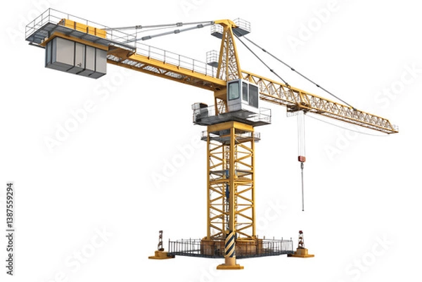 Fototapeta construction crane png isolated on transparent background.png