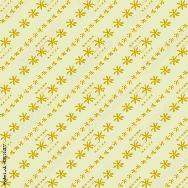 Fototapeta seamless pattern with yellow flowers