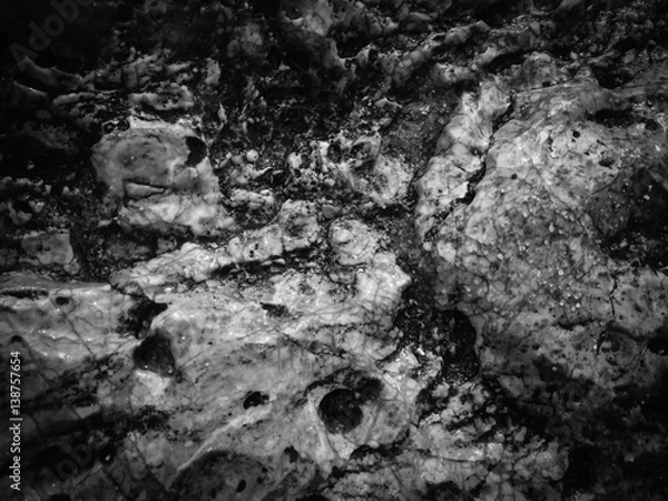 Obraz Natural black rock stone surface granite abstract backdrop textured background