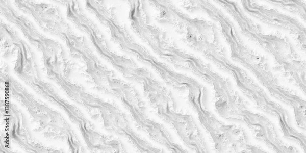 Fototapeta White organic rough folded cloth or waves geometrical background wallpaper banner pattern flat lay from above