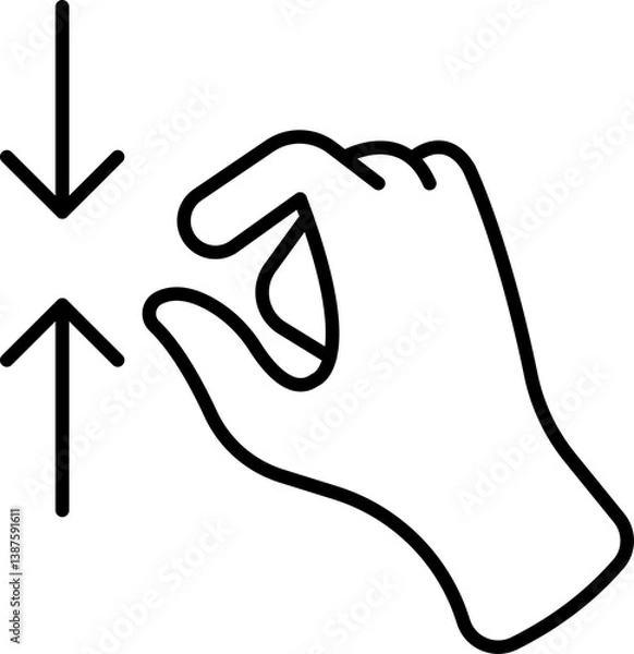 Obraz Zoom Out Vector Stock Icon