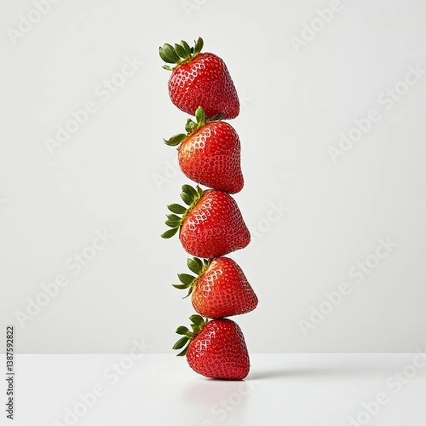 Fototapeta Stack of strawberries