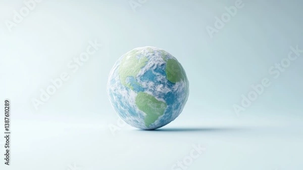 Obraz Earth globe on pastel background