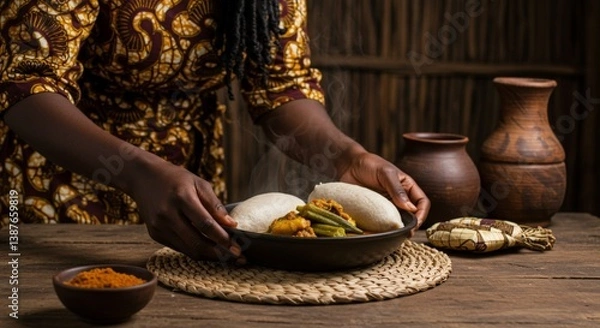 Obraz Serving Authentic African Cuisine