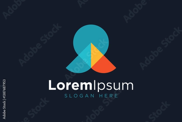 Obraz Arrow location icon design. Simple modern arrow location logo template design