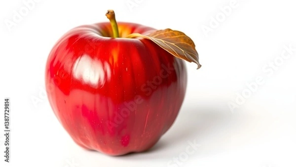 Obraz Shiny Red Apple Isolated