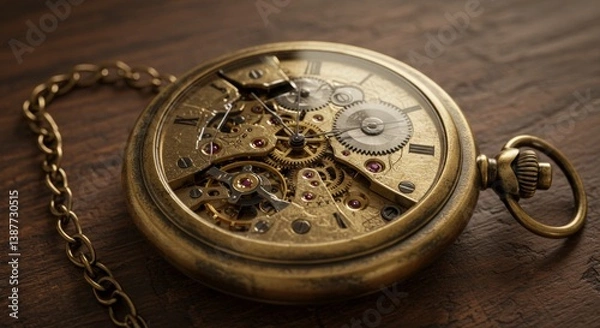 Obraz Antique Pocket Watch Mechanism