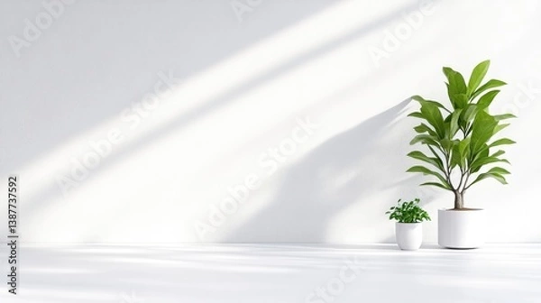 Obraz Minimalist, bright, modern interior with plants (1)