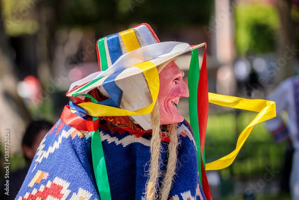 Obraz Baile de los viejitos en morelia, michoacan, cultura mexicana