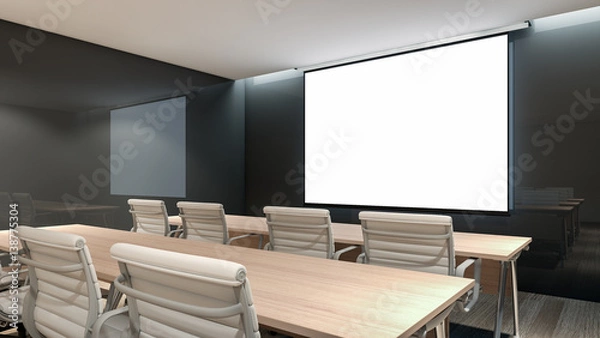 Fototapeta The interior of classroom , 3D rendering