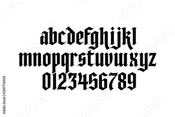 Obraz DarkScribe - Gothic Blackletter Font Vector
