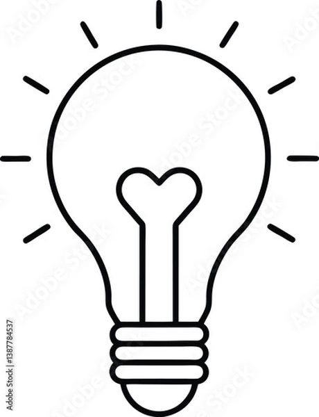 Obraz light bulb vector illustration