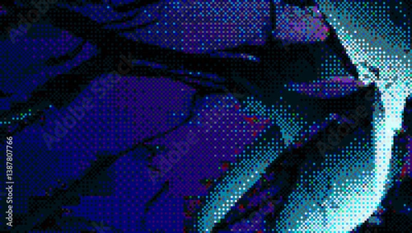 Obraz Pixel Halftone Retro Abstract Background