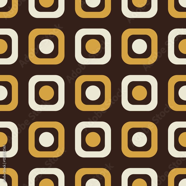 Fototapeta Geometric vector pattern in retro style, modern stylish texture