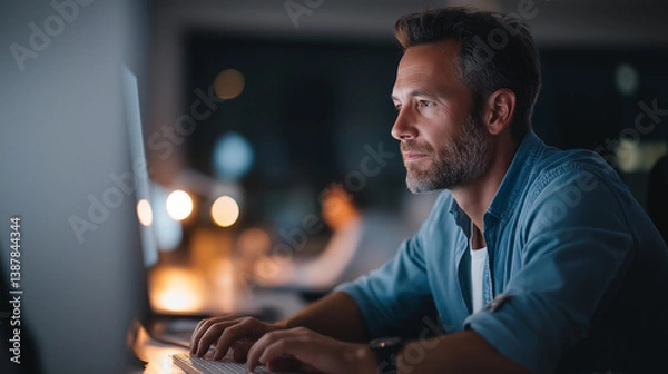 Fototapeta AI Solutions for Business Efficiency and Data Analysis