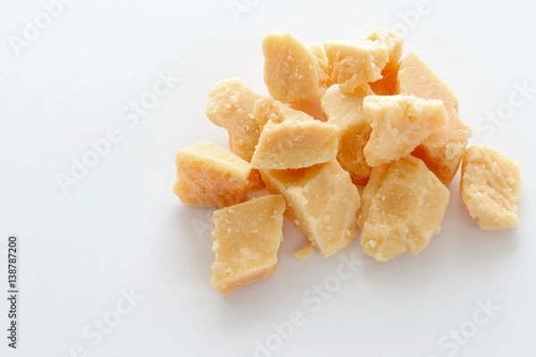 Obraz Hard cheese on a white background