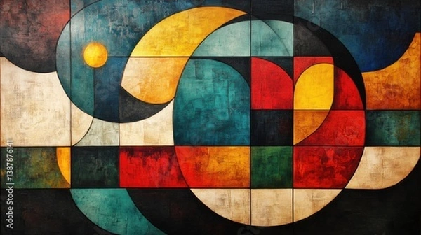 Fototapeta Abstract geometric flow