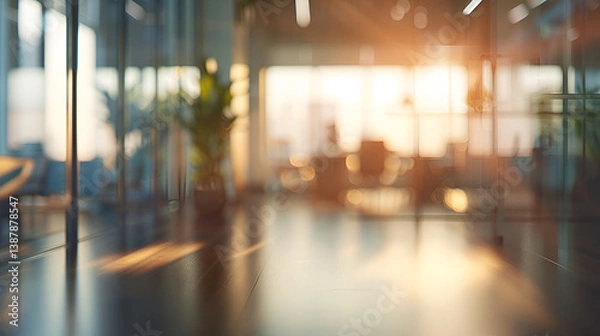 Obraz Blurred Office Background. Blurred Office Interior Scene