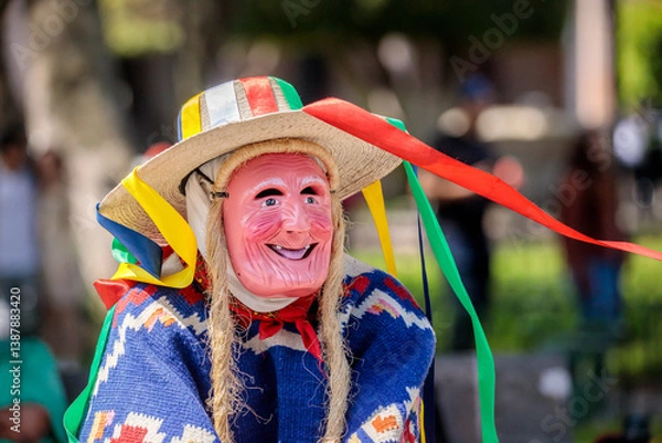 Obraz Baile de los viejitos en morelia, michoacan, cultura mexicana