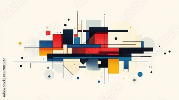 Fototapeta Abstract geometric flow