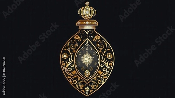 Obraz Elegant Vintage Perfume Bottle Design Artwork