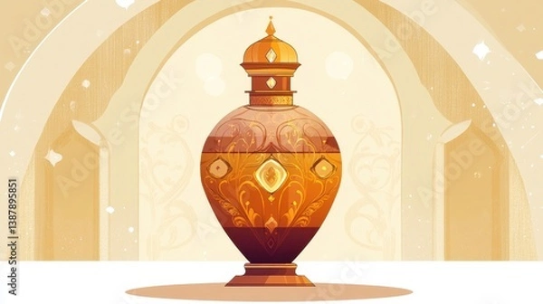 Obraz Ornate Decorative Jar with Intricate Design