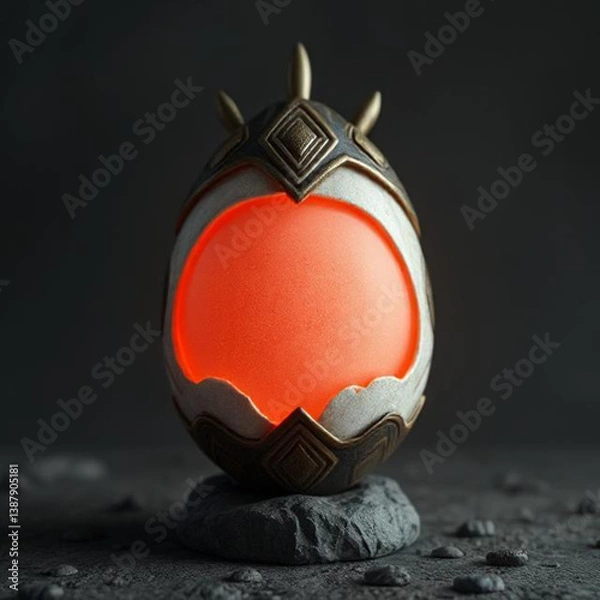 Obraz red heart in a nest