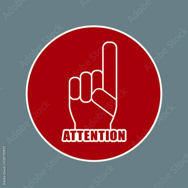 Fototapeta Hazard warning symbol in red background.