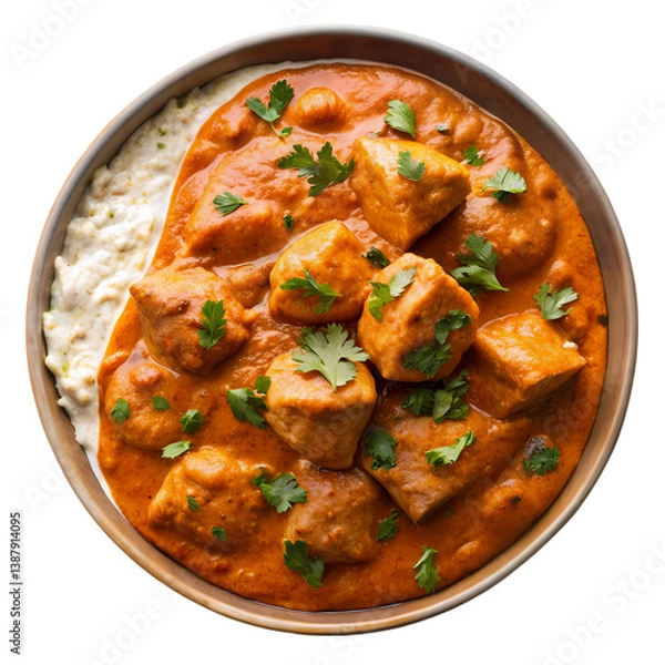 Obraz Chicken Tikka Masala Recipe: Indian Curry isolated on transparent background