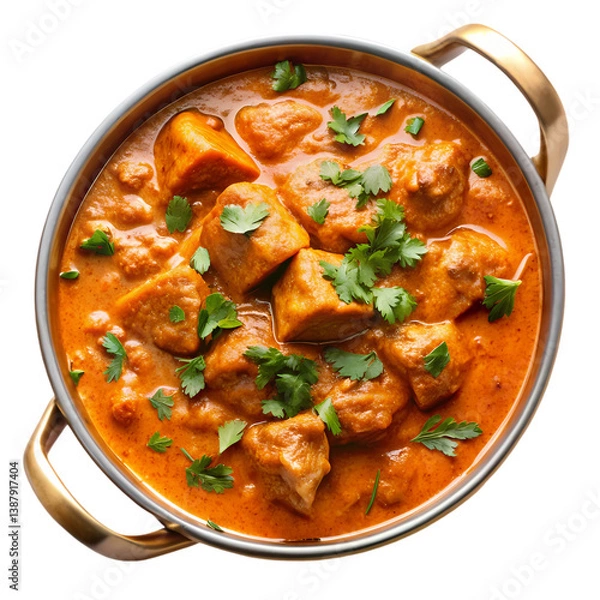 Obraz Delicious Paneer Tikka Masala Recipe isolated on transparent background