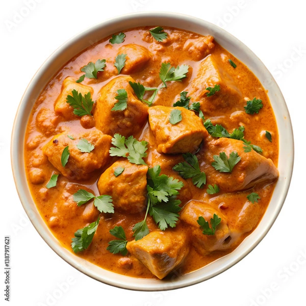 Obraz Chicken Tikka Masala Recipe & Images isolated on transparent background