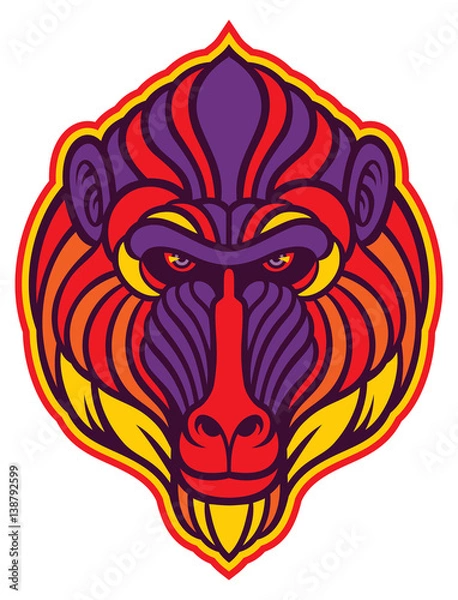 Fototapeta baboon Mandrill Monkey