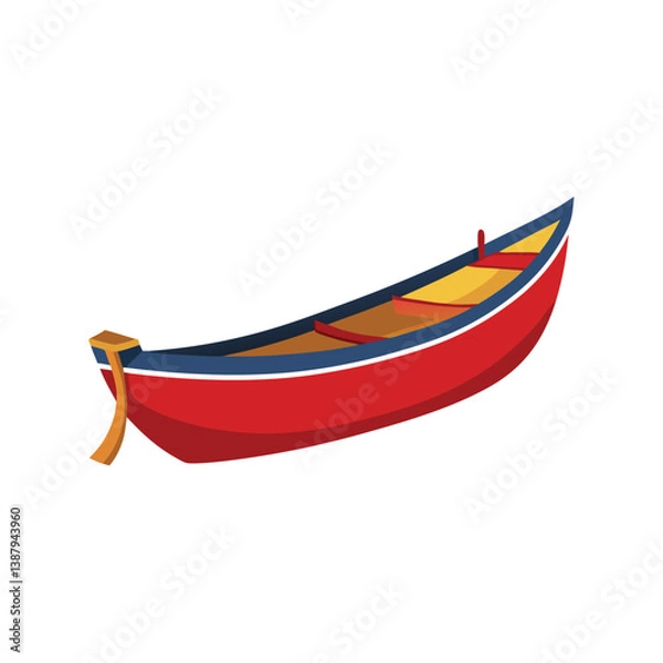 Obraz  canoe isolated vector art illustration