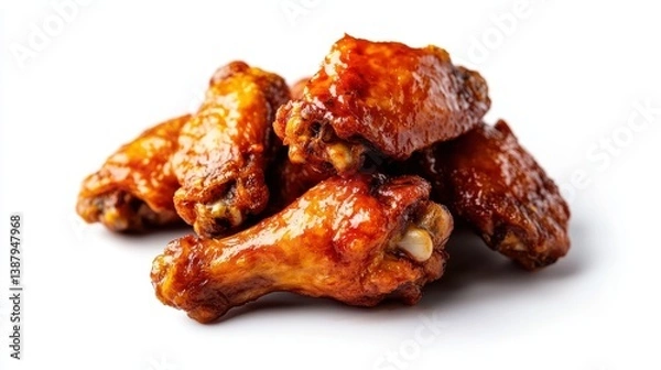 Fototapeta Buffalo chicken wings isolated. Generative AI.