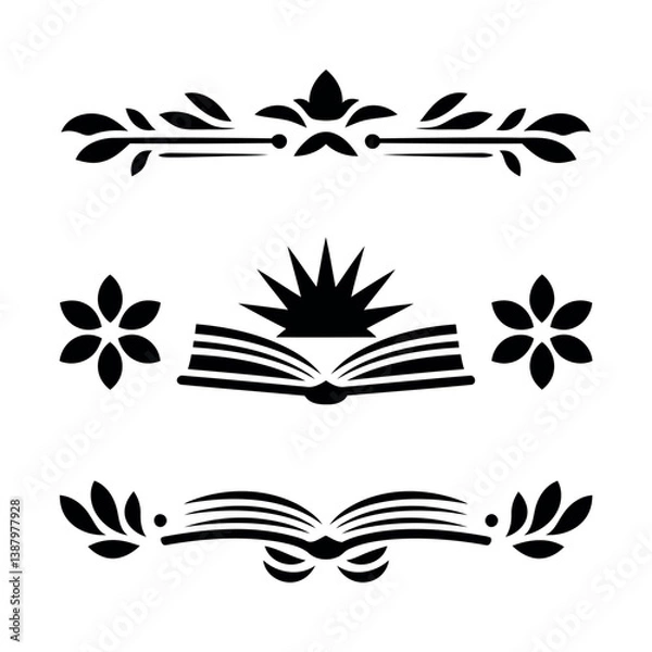 Obraz set of decorative elements for design