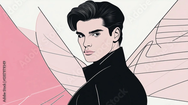 Fototapeta 1980s Vector Man