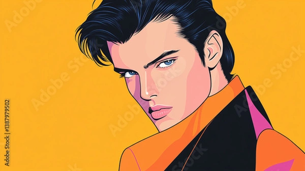 Fototapeta 1980s Vector Man