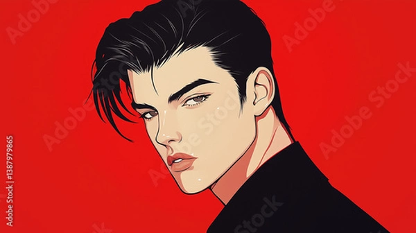 Fototapeta 1980s Vector Man