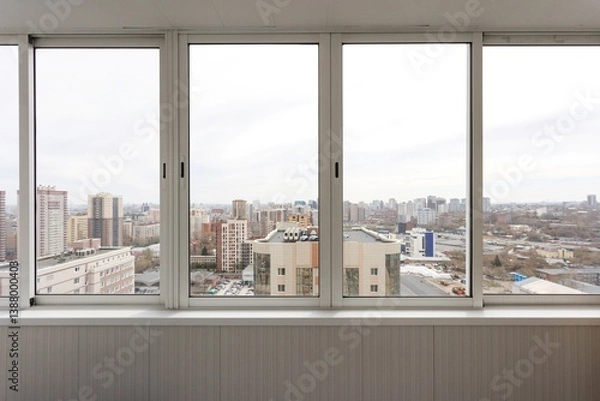 Obraz the balcony of an apartment on the upper floors of an apartment building