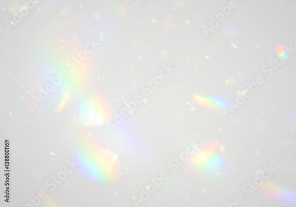 Obraz 光の背景素材、プリズムライト、オーバーレイ、フレア、テクスチャ、虹色、レインボー