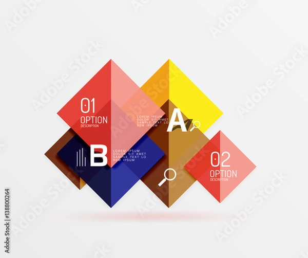 Fototapeta Vector square banner