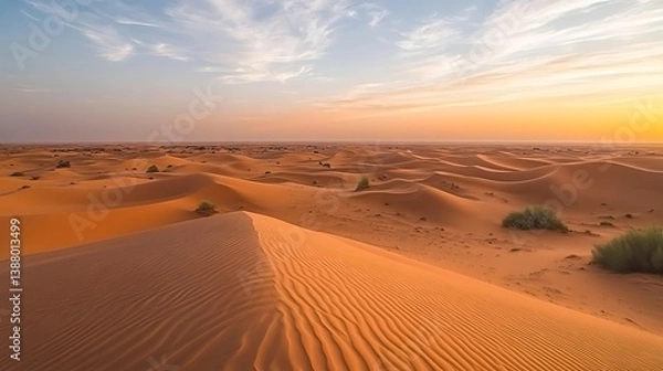 Obraz Sunset Desert Dunescape Landscape.