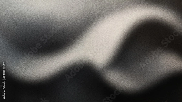 Fototapeta Pure black fading into charcoal with a soft abstract gradient in a clean composition using minimal tones and grayscale styling
