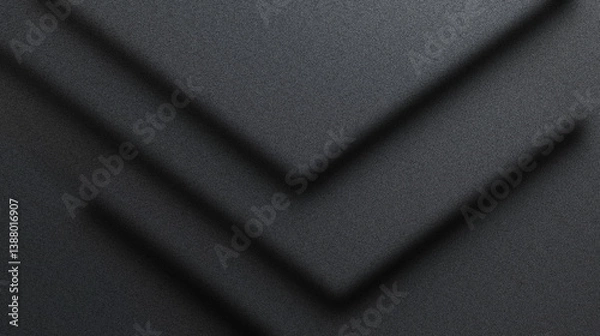 Fototapeta Smooth black abstract gradient background with flowing shadows and subtle charcoal highlights with minimal noise layering