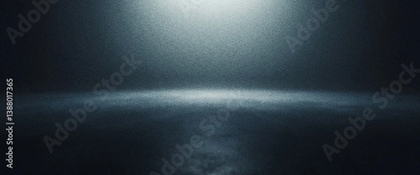 Fototapeta Smooth black gradient with soft light transitions and delicate design, panoramic clean texture background