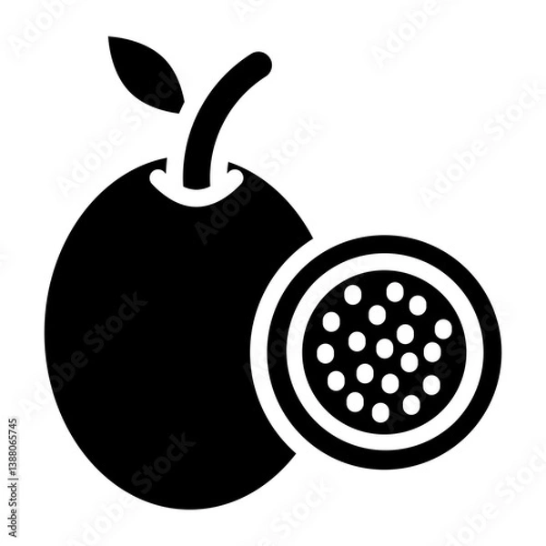 Obraz Passionfruit line icon