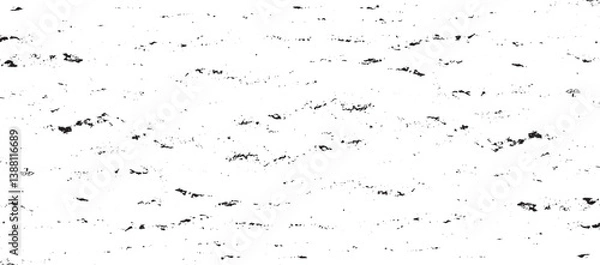 Fototapeta Rough black and white texture vector. Distressed overlay texture. Grunge background. Abstract textured effect. Vector Illustration. Black isolated on white background. EPS10