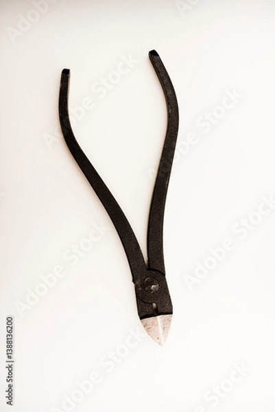 Obraz Metal wire cutters for electronics. A tool for cutting wires.
