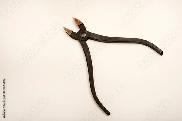 Obraz Metal wire cutters for electronics. A tool for cutting wires.